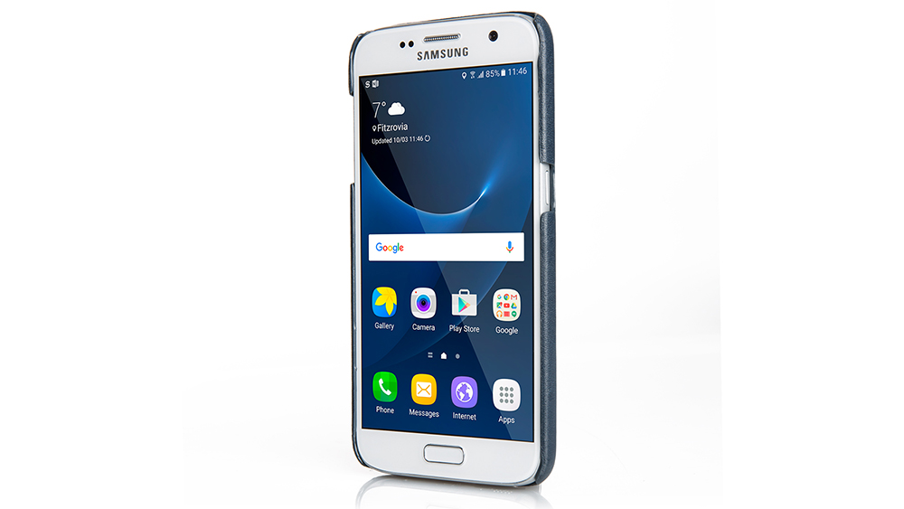 LEATHER GALAXY PHONE CASE - GREY 5