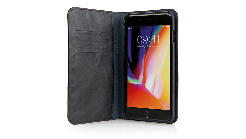 Land Rover Range Rover Leather iPhone 8+ Wallet Case - Black