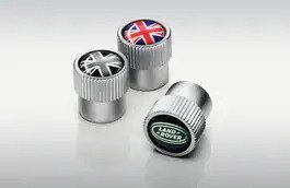 Land Rover Styled Valve Caps - Black Jack