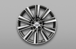 Land Rover 22" Style 1073, Diamond Turned with Dark Grey contrast