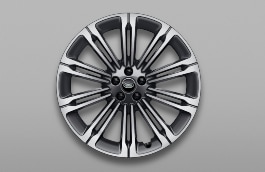 Land Rover 23" Style 1075, Diamond Turned with Dark Grey contrast
