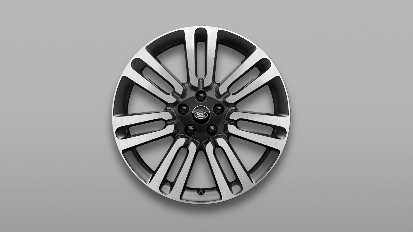Land Rover 21" Style 7021, Diamond Turned with Dark Grey contrast