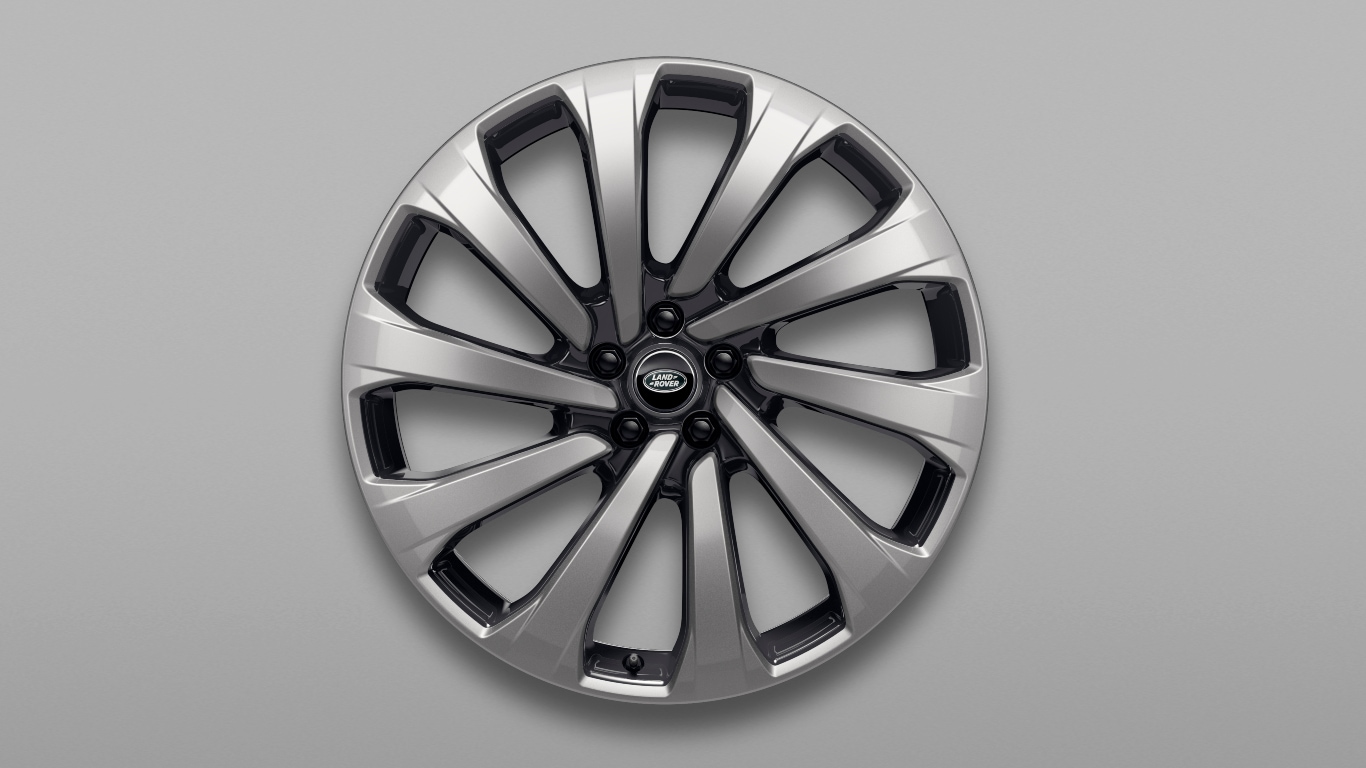 Land Rover 23" SV Bespoke Forged Style 1079, Titan Silver and Dark Grey Gloss
